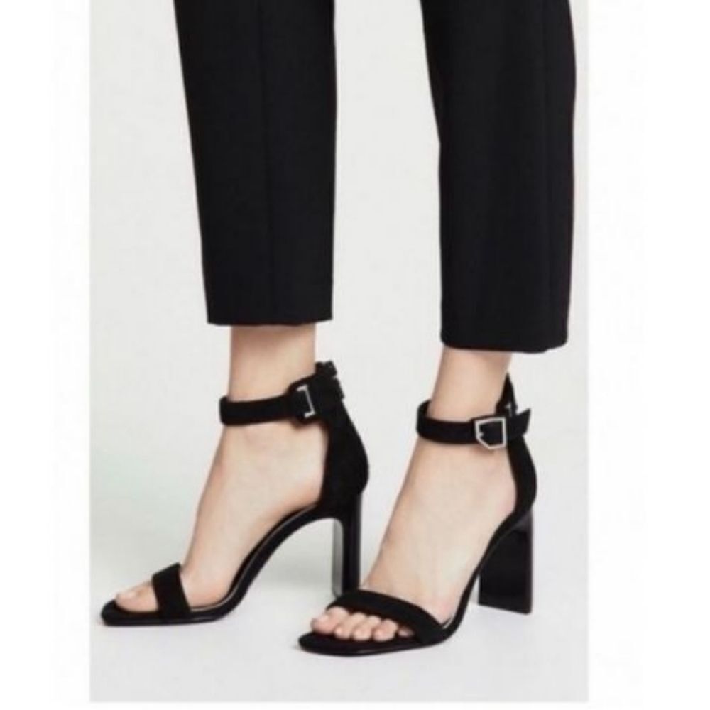 NIB Rag & Bone Ellis Mid Heel Suede Leather In BLACK